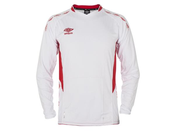 UMBRO UX-1 Jersey LS Vit/Röd L Matchtröja lång ärm 